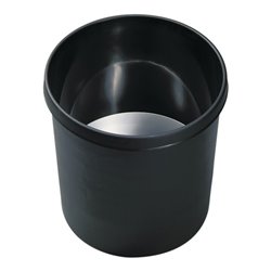 helit Papierkorb 12l H.270 x D.260mm m.Griffrand Ku.schwarz