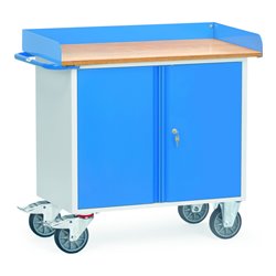 Fetra Werkstattwagen 12456 mit Abrollrand - Tragkraft 400kg TPE-Reifen