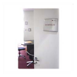 Paperflow Schild DIN A6 Rahmen aus Polystryrolück Alufarben