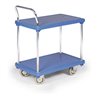 Taurotrade Tischwagen 200kg L 810 x B 500 x H 890 mm 2 Kunstst.-Ladeflächen Blau