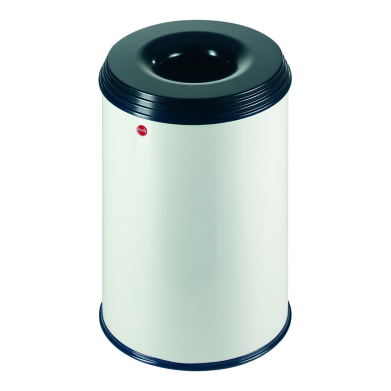 Hailo ProfiLine Safe 30 Alugrauweiß Flammenlöschender Papierkorb