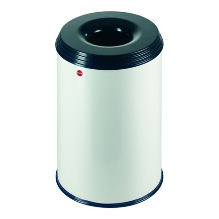 Hailo ProfiLine Safe 30 Alugrauweiß Flammenlöschender Papierkorb