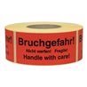 TransPak Warnetiketten 145x70 mm aus Papier mit Aufdruck ''Bruchgefahr''