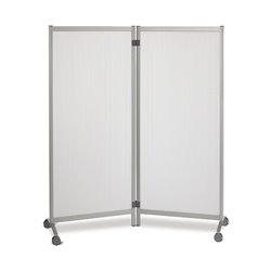 Paperflow Mobile Trennwand Transparent-nicht durchsichtig - mit Alurahmen