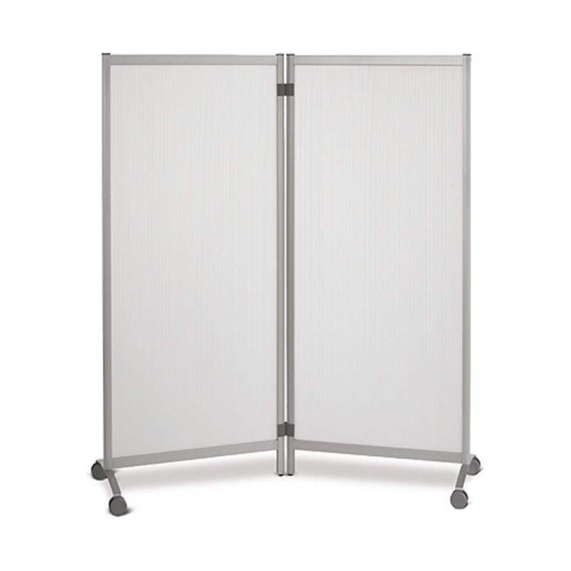 Paperflow Mobile Trennwand Transparent-nicht durchsichtig - mit Alurahmen