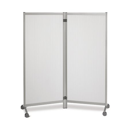 Paperflow Mobile Trennwand Transparent-nicht durchsichtig - mit Alurahmen