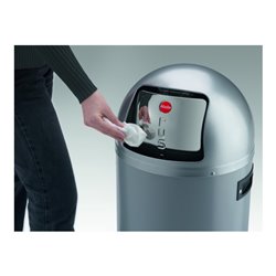 Hailo Großraum-Abfallbox Kick Maxx 35 Edelstahl