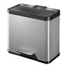 Hailo Tret-Abfalltrenner öko duo 30 Stahlbl. platin 19 Liter+11 Liter