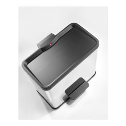 Hailo Tret-Abfalltrenner öko duo 30 Stahlbl. platin 19 Liter+11 Liter