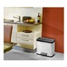 Hailo Tret-Abfalltrenner öko duo 30 Stahlbl. platin 19 Liter+11 Liter