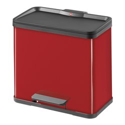 Hailo Tret-Abfalltrenner öko duo 30 Stahlbl. rot 19 Liter+11 Liter