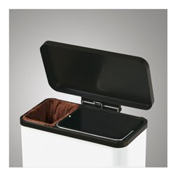 Hailo Tret-Abfalltrenner öko duo 30 Stahlbl. rot 19 Liter+11 Liter