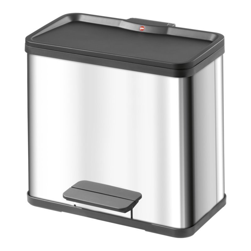 Hailo Tret-Abfalltrenner öko duo 30 Edelstahl 19 Liter+11 Liter
