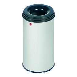 Hailo ProfiLine Safe 20 Alugrauweiß Flammenlöschender Papierkorb