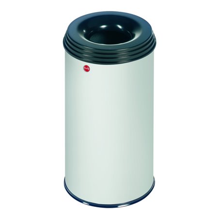 Hailo ProfiLine Safe 20 Alugrauweiß Flammenlöschender Papierkorb