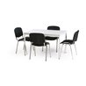 Taurotrade Tisch-Stuhl-Kombination Tisch 1200x800mm + 4xKonferenzstuhl verchromt