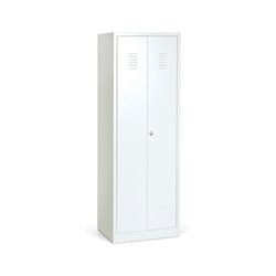 Taurotrade Kleiderschrank Serie ECO auf Sockel mit 1 Doppelabteil Lichtgrau