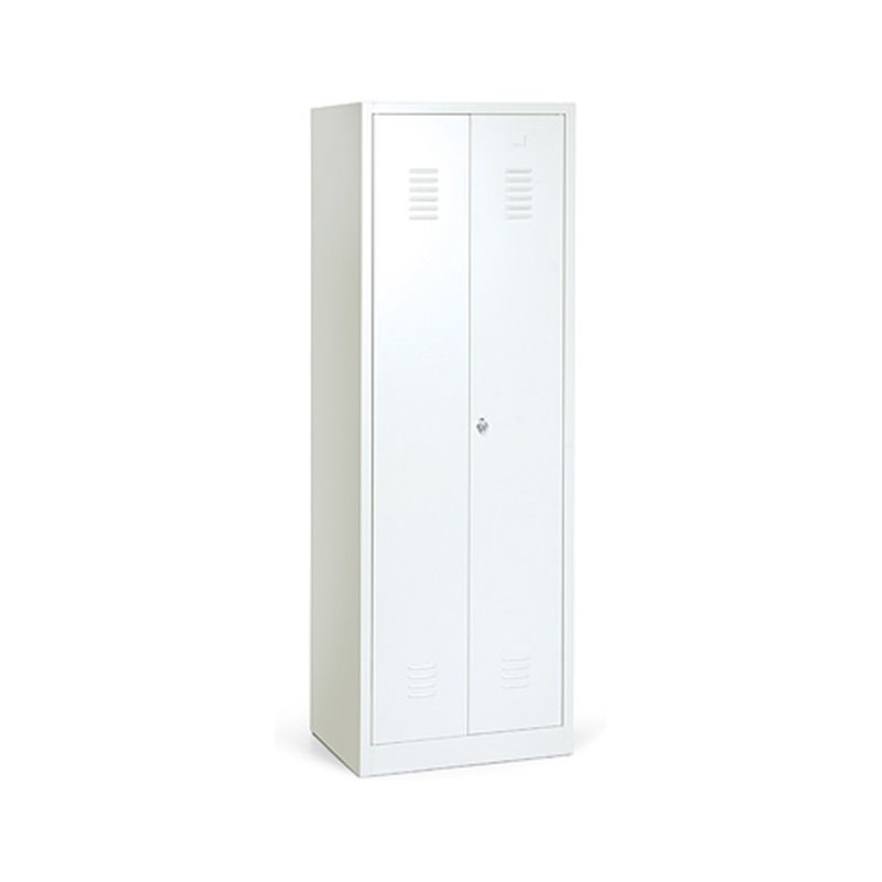 Taurotrade Kleiderschrank Serie ECO auf Sockel mit 1 Doppelabteil Lichtgrau
