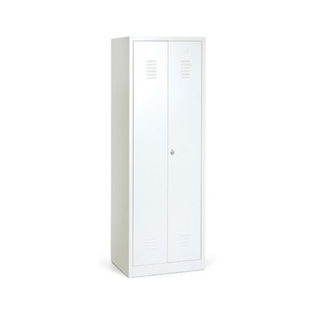 Taurotrade Kleiderschrank Serie ECO auf Sockel mit 1 Doppelabteil Lichtgrau