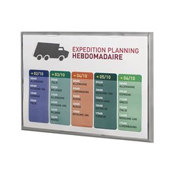 Paperflow Info-Display Format DIN A3 Rahmen aus Polystryrol Alufarben