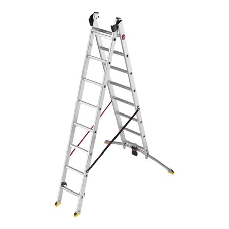 Hailo Mehrzweckleiter ProfiLine duo 2-teilig 2x8 Sprossen