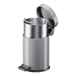 Hailo Solid 4, Tret-Kosmetik-Mülleimer, 3 l Silber