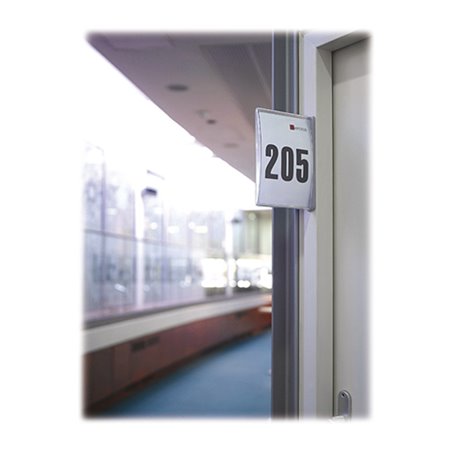 Paperflow Schild DIN A5 Rahmen aus Polystryrolück Alufarben