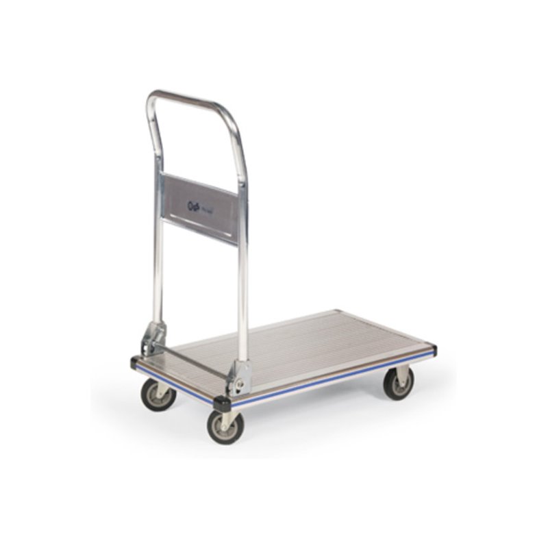 Taurotrade Aluminium-Plattformwagen 150kg Klappbarer Schiebegriff Aluminium