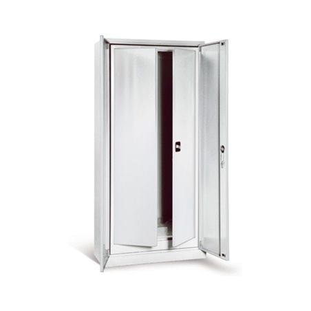 Taurotrade Werkzeug-Flügeltürschrank-Set ECO Böden verzinkt Lichtgrau