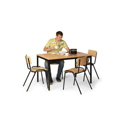 Taurotrade Tisch-Stuhl-Kombination ECO Tisch 1600 x 800mm + 4 x Stapelstuhl ECO