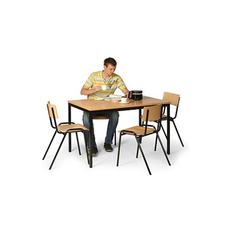 Taurotrade Tisch-Stuhl-Kombination ECO Tisch 1600 x 800mm + 4 x Stapelstuhl ECO