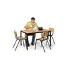 Taurotrade Tisch-Stuhl-Kombination ECO Tisch 1600 x 800mm + 4 x Stapelstuhl ECO
