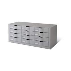 Paperflow Schubladenelement mit 3 x 4 Schubladen Grau