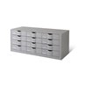 Paperflow Schubladenelement mit 3 x 4 Schubladen Grau