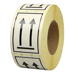 TransPak Warnetiketten 75x105 mm aus Papier mit Symbol ''Oben''