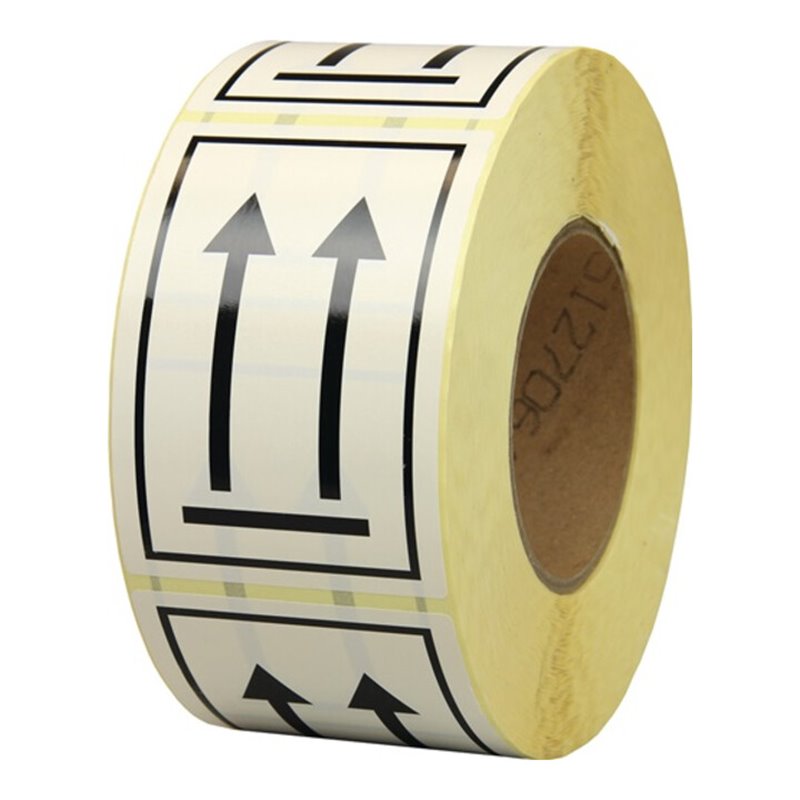 TransPak Warnetiketten 75x105 mm aus Papier mit Symbol ''Oben''