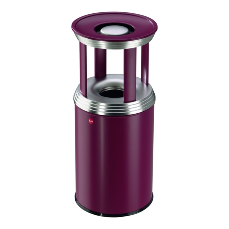 Hailo ProfiLine combi pro 30 Bordeaux-Rot Ascher-Papierkorb-Kombination