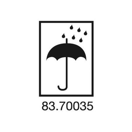 TransPak Warnetiketten 75x105 mm aus Papier mit Symbol ''Vor Nässe schützen''