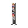 Paperflow Prospektständer 10 Fächer stationär H 1620× B 300× T 385 mm Alufarben