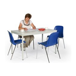 Taurotrade Tisch-Stuhl-Kombination Tisch 1200x800mm + 4xStapelstuhl Blau