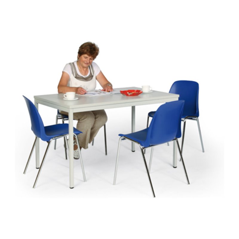 Taurotrade Tisch-Stuhl-Kombination Tisch 1200x800mm + 4xStapelstuhl Blau