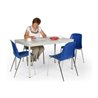 Taurotrade Tisch-Stuhl-Kombination Tisch 1200x800mm + 4xStapelstuhl Blau