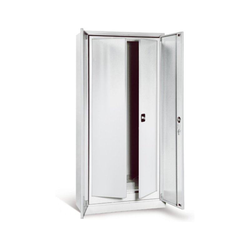 Taurotrade Flügeltürschrank-Set Serie ECO Böden beschichtet Lichtgrau