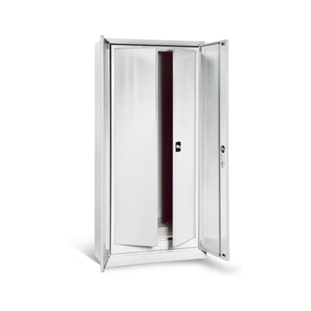 Taurotrade Flügeltürschrank-Set Serie ECO Böden beschichtet Lichtgrau