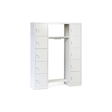 Taurotrade Offene Garderobe Serie ECO auf Sockel Lichtgrau