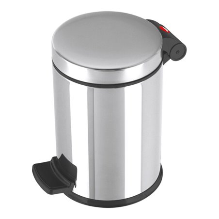 Hailo Solid 4, Tret-Kosmetik-Mülleimer, 4 l Edelstahl