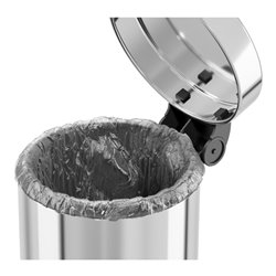 Hailo Solid 4, Tret-Kosmetik-Mülleimer, 4 l Edelstahl