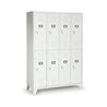 Portofino Kleiderschrank mit Füßen doppelstöckig mit 8 Fächern Lichtgrau