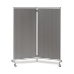 Paperflow Mobile Trennwand Alufarben - mit Alurahmen