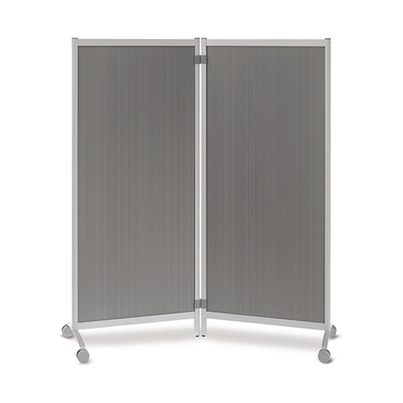 Paperflow Mobile Trennwand Alufarben - mit Alurahmen